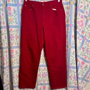 Women’s Vintage 90s Crazy Horse By Liz Claiborne Red Denim Jeans